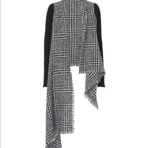 Monica Sarti Black Catrinella Houndstooth Wrap